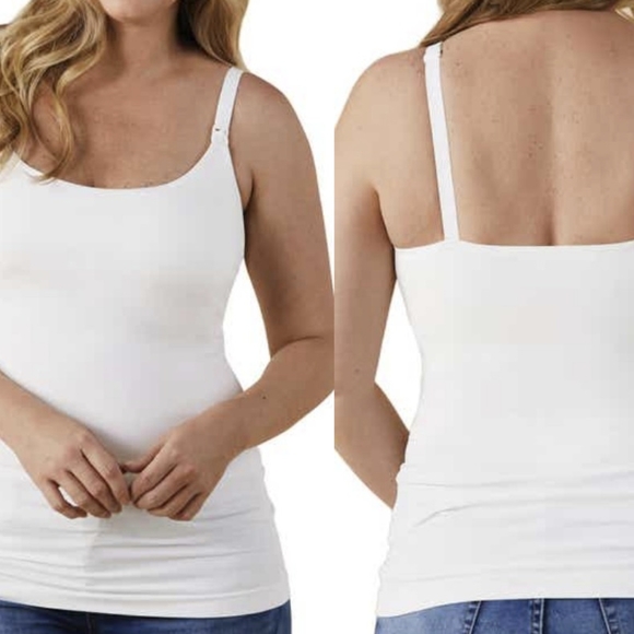Bravado Designs White Maternity Nursing Camisole Tank Top Sz Small S Nordstrom - Picture 3 of 7